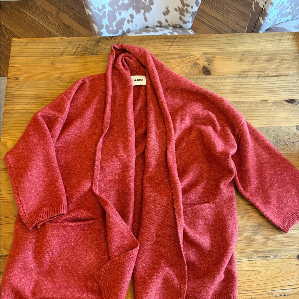 Beryll Cashmere  Red Cocoon Cardigan